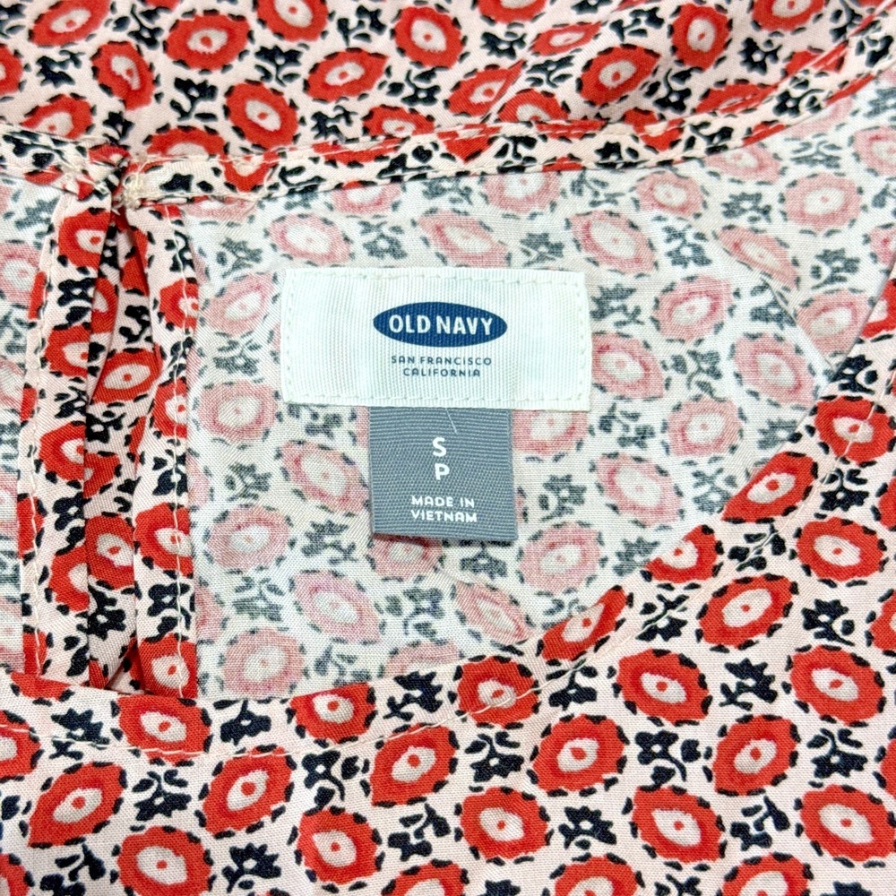 Ditsy Floral Cottagecore Peasant Babydoll Dress Women S 4 6 Short Shift Coastal - Picture 4 of 6